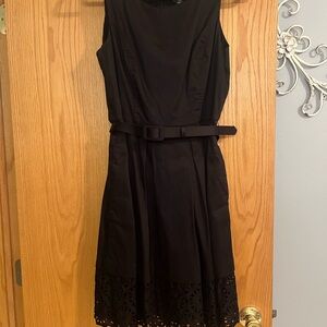 White House Black Market Black Mini Dress with Belt